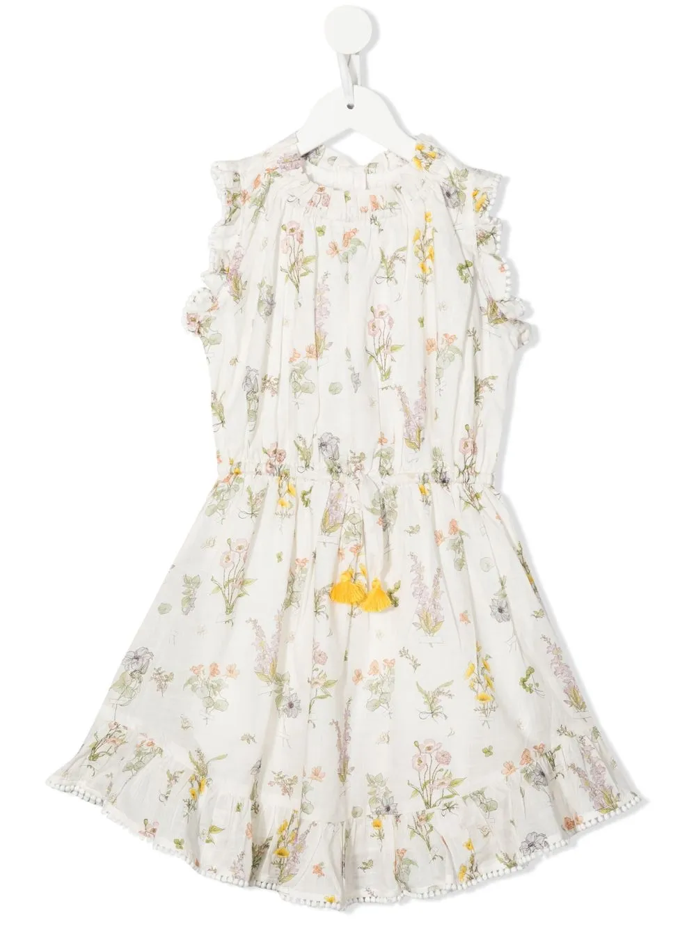 

ZIMMERMANN Kids vestido ajustado con estampado floral - Blanco