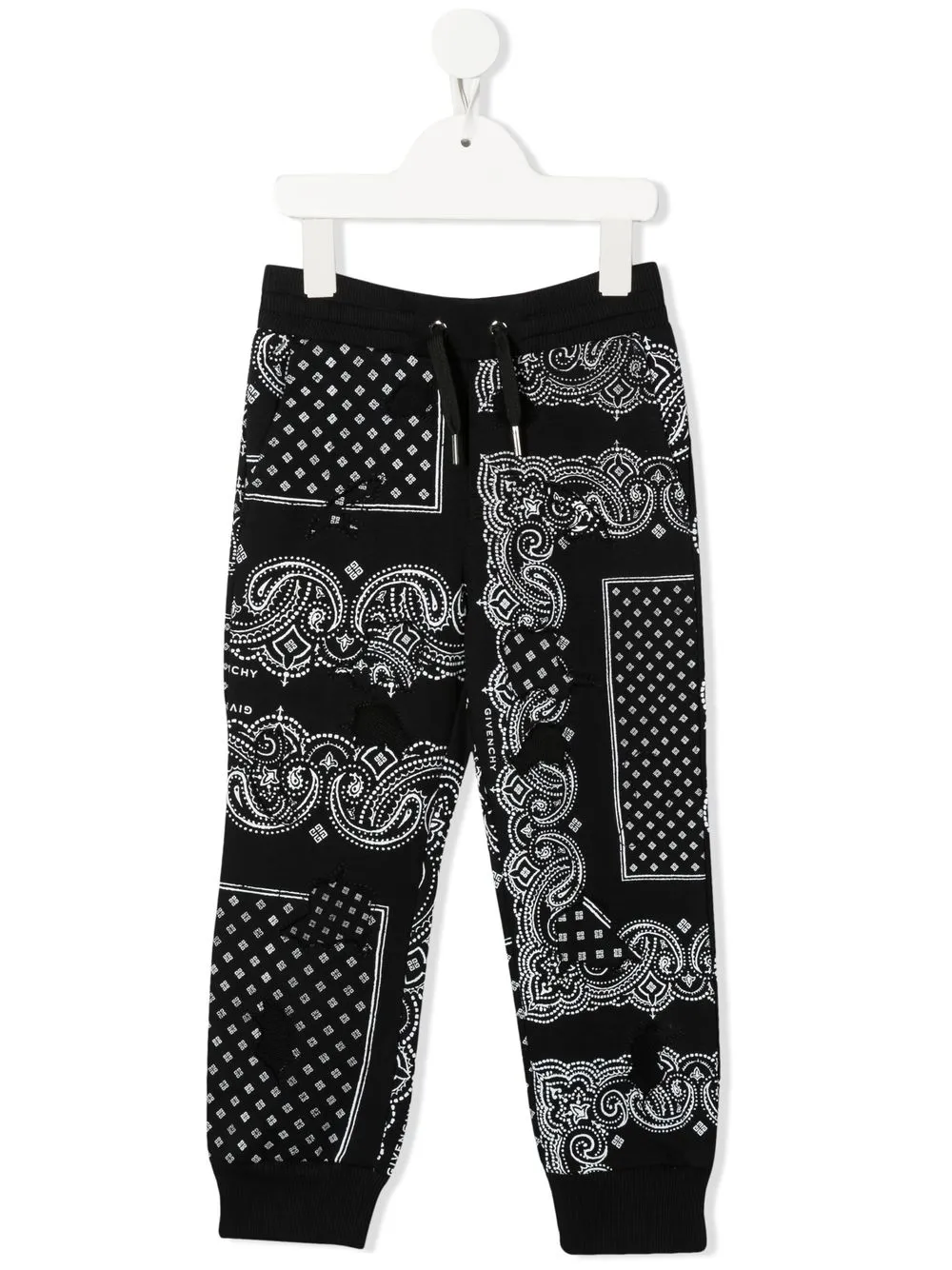 

Givenchy Kids pants con estampado de bandana - Negro
