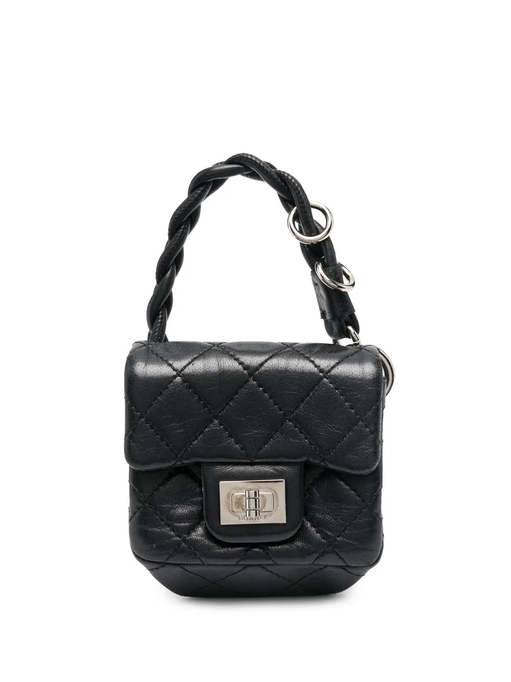 

Chanel Pre-Owned 2008-2009 diamond-quilted Mademoiselle handbag - Black