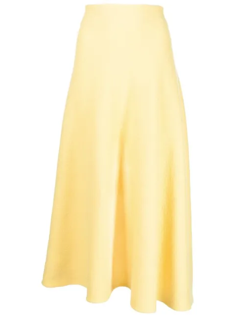 Jil Sander falda midi acampanada tejida