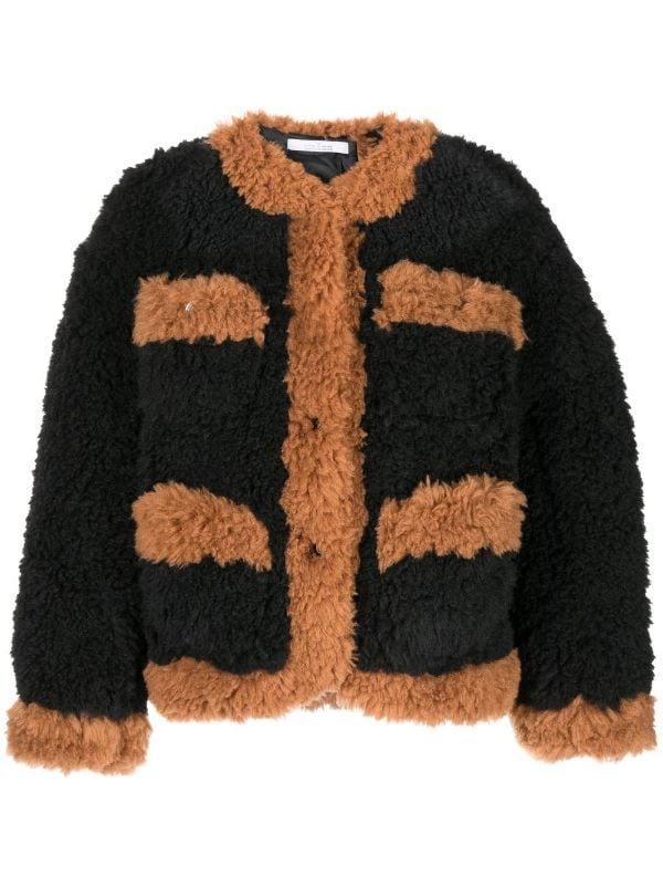 Rokh two-tone Shearling Jacket - Farfetch