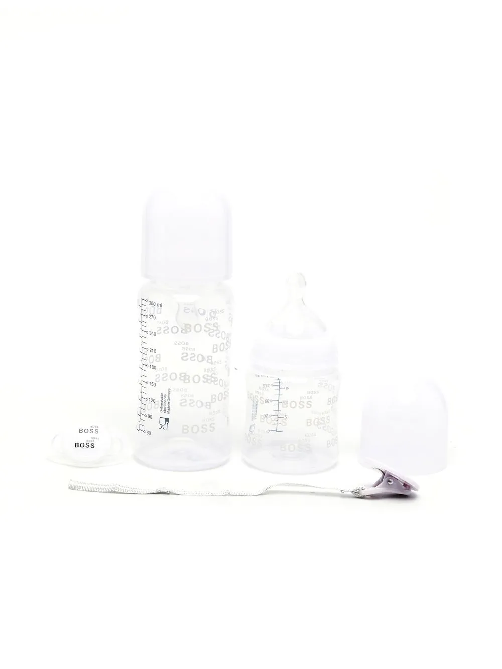 

BOSS Kidswear set de mamilas con logo estampado - Blanco