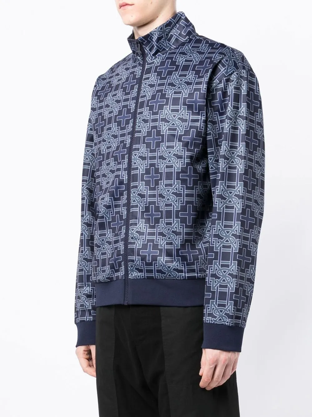  Ksubi Monogram Zip-up Sports Jacket - Blue 
