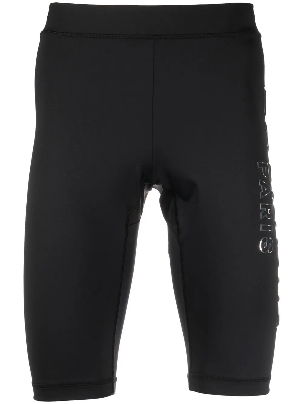 

Balmain shorts de ciclismo con logo estampado - Negro