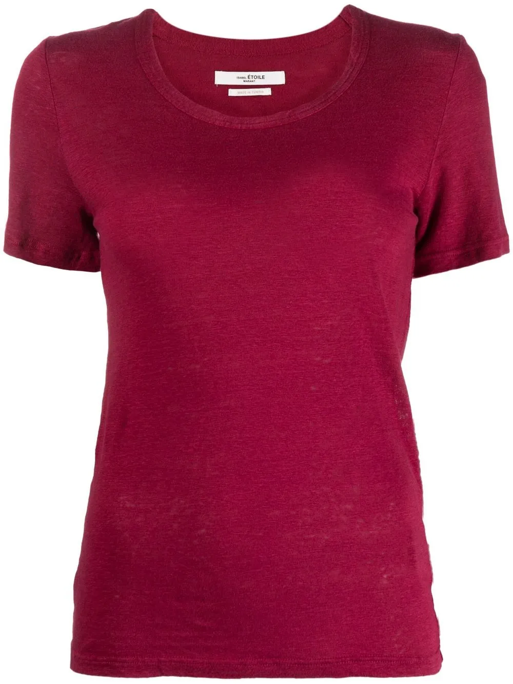 

Isabel Marant Étoile Kiliann round-neck linen T-shirt - Pink