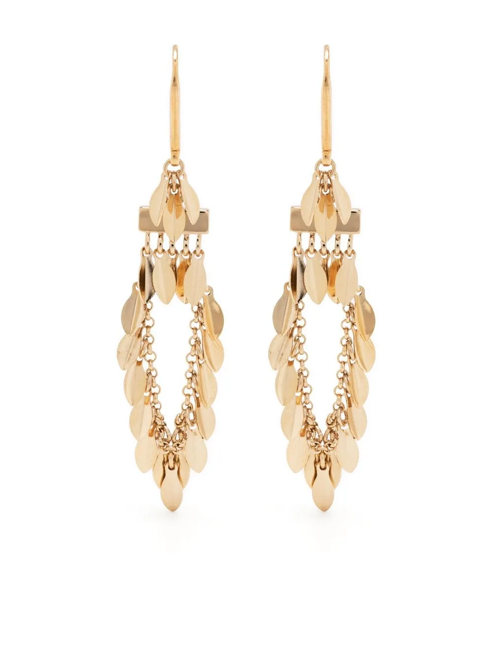 

Isabel Marant aretes con detalles de hoja - Dorado