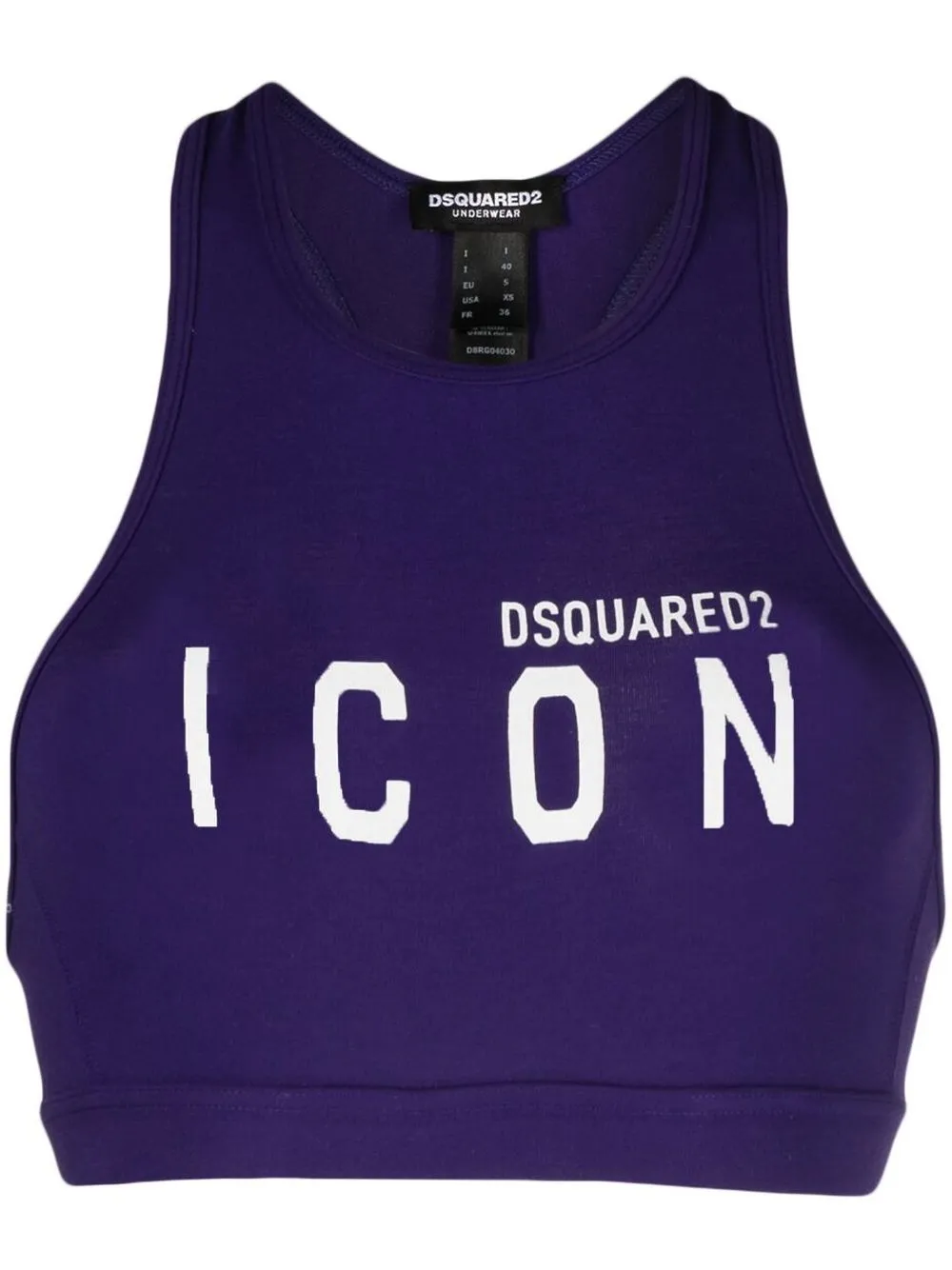 

Dsquared2 bra deportivo con logo estampado - Morado