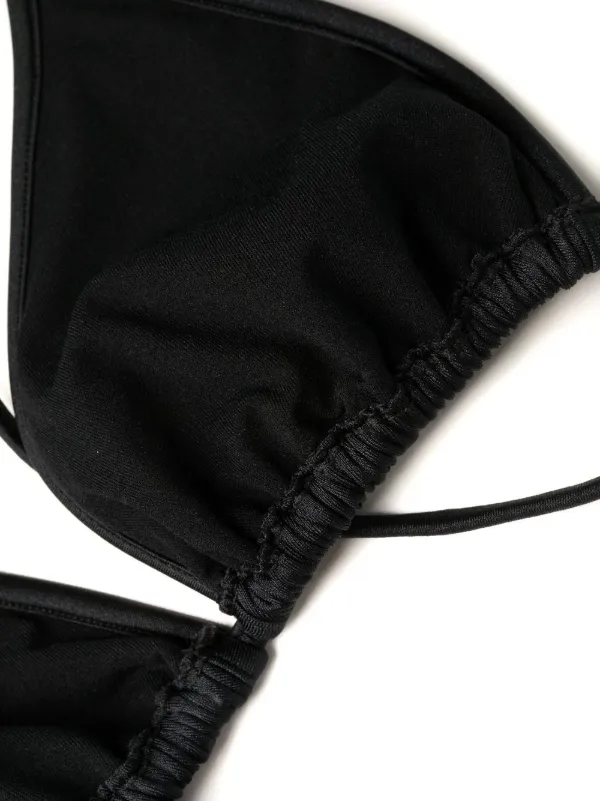 logo-plaque halterneck bikini set