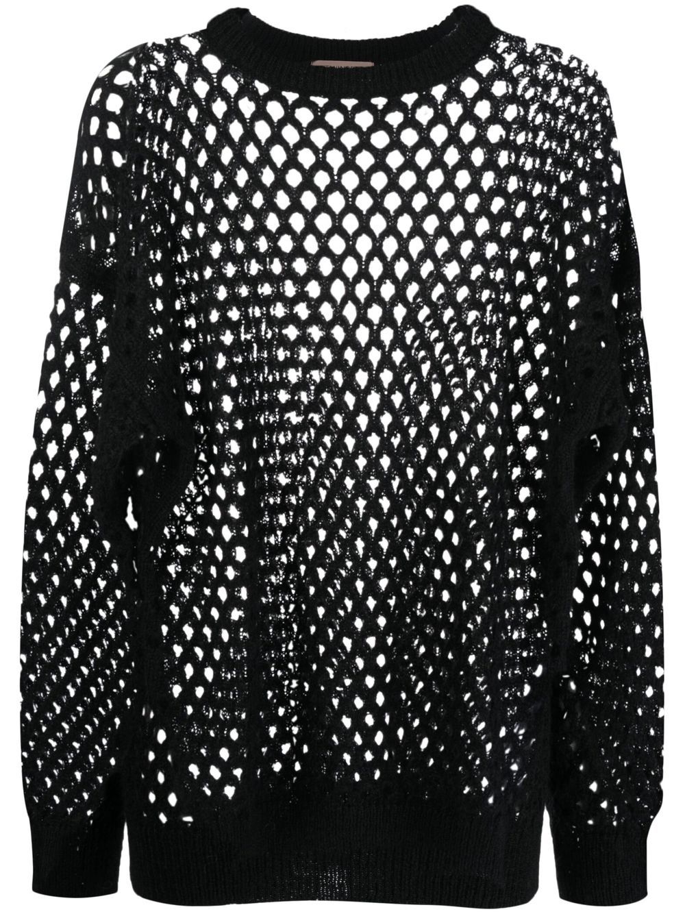 

TWINSET open-knit oversized jumper - Black