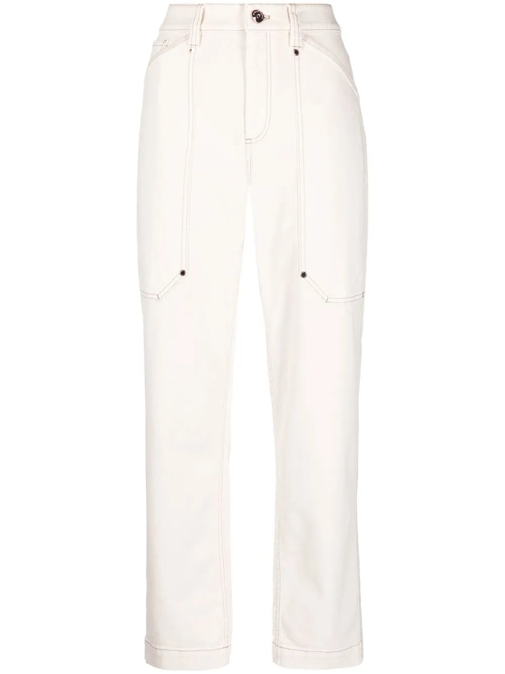 

Brunello Cucinelli contrast-stitching straight-leg jeans - Neutrals