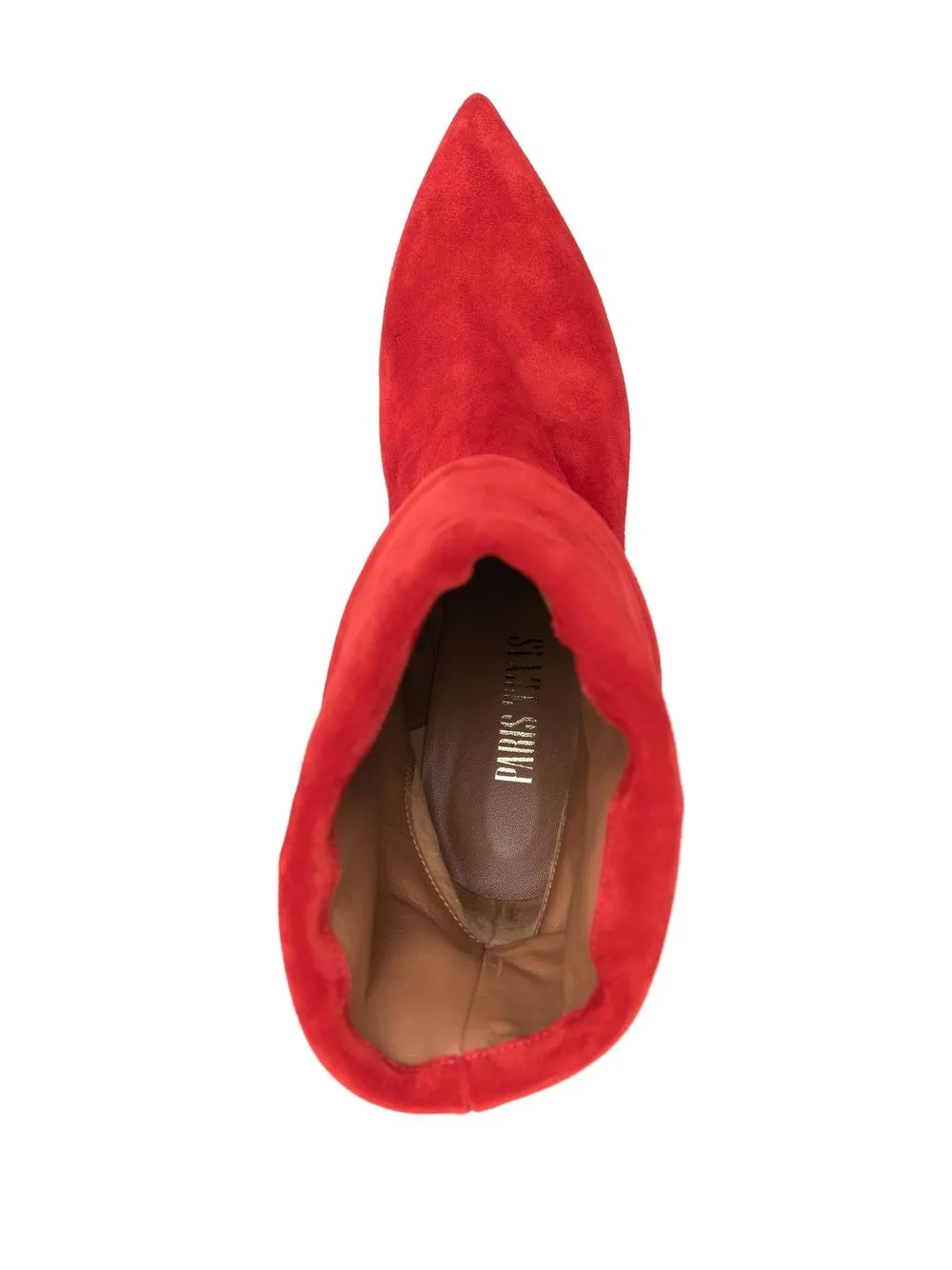 red slouch ankle boots