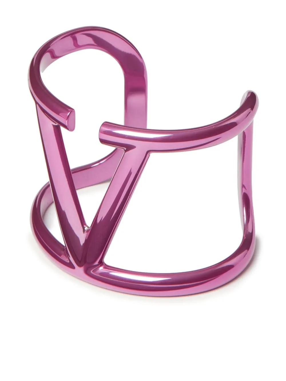 Valentino Vlogo Signature Metallic Bangle In Pink