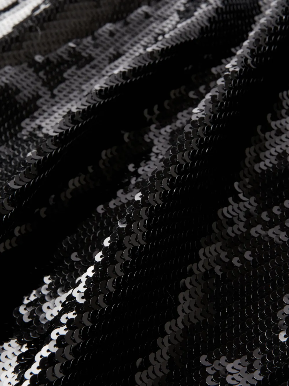 Valentino Sequin-embroidered Organza T-shirt In Black