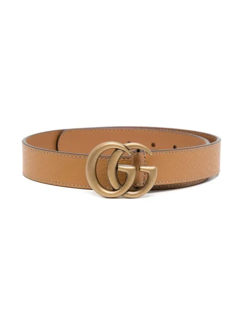 Gucci Kids Cinto de couro com fivela GG