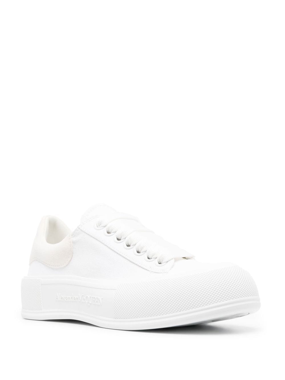 Shop Alexander Mcqueen Deck Low-top Sneakers In White