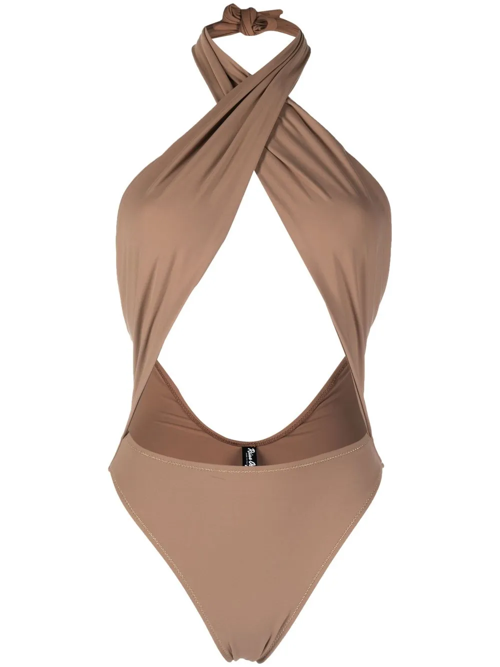 

Reina Olga Italian Stallion halterneck swimsuit - Brown