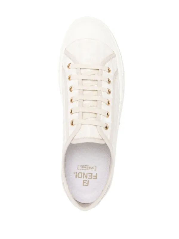 FENDI logo print Sneakers Neutrals FARFETCH IE