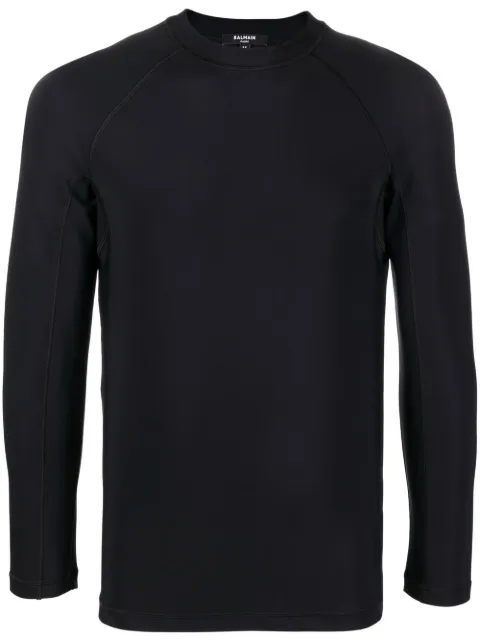 Balmain logo long-sleeve top