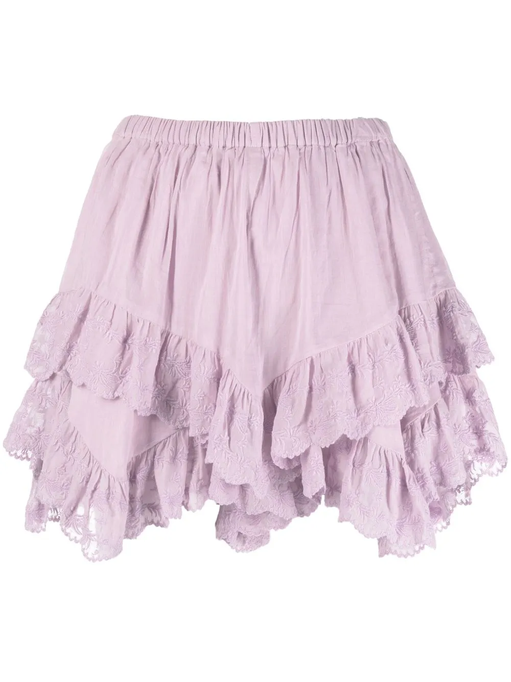 

Isabel Marant Étoile high-waisted ruffled shorts - Purple