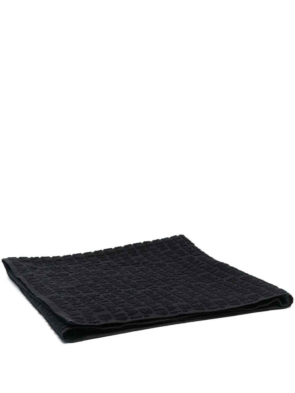 

Balmain logo embroidered bath mat - Black