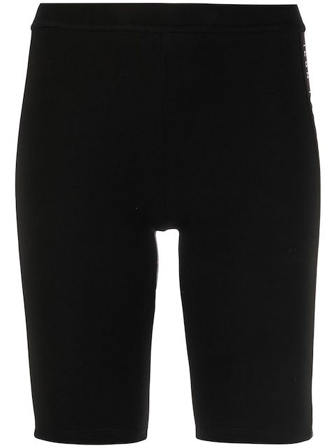 Dsquared2 high-waist logo-tape shorts