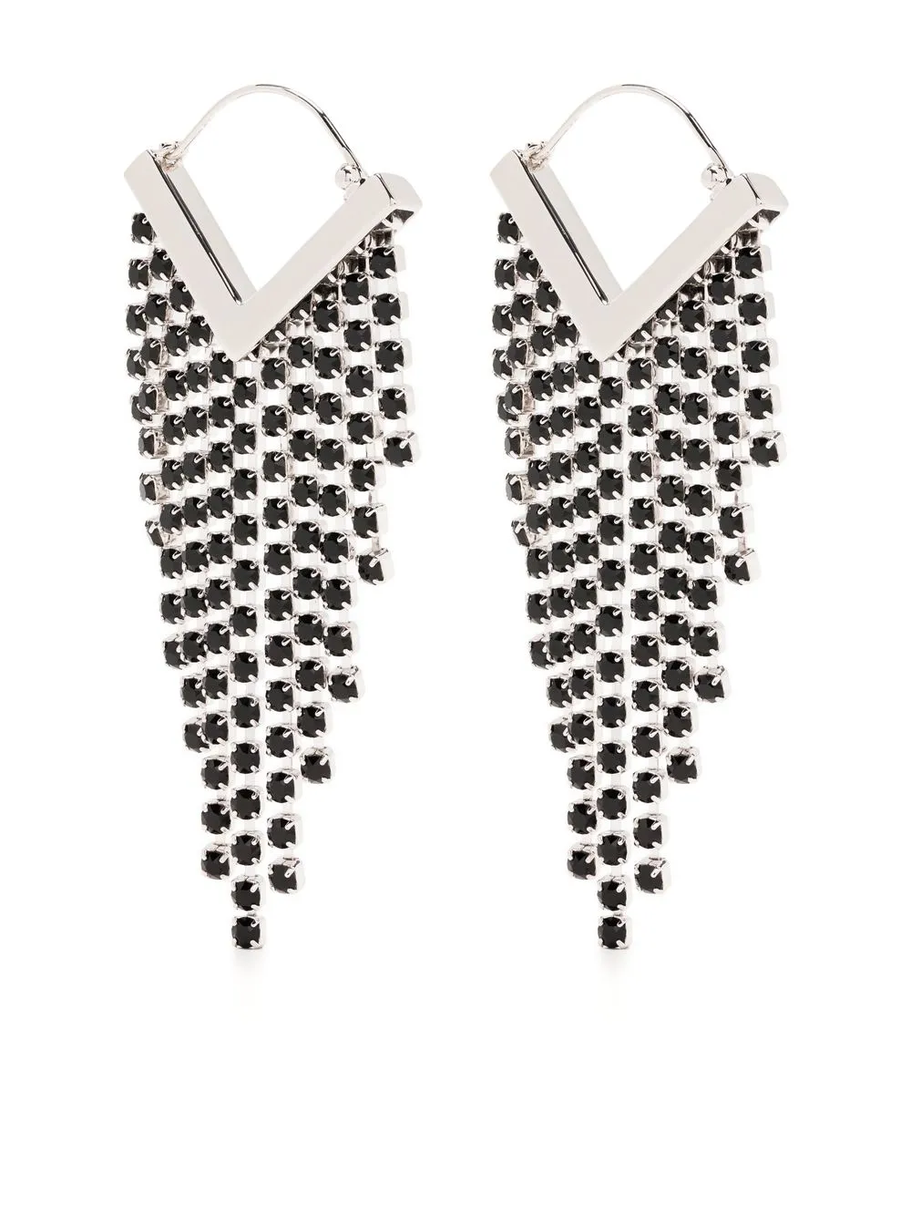 

Isabel Marant aretes con apliques de cristal - Negro