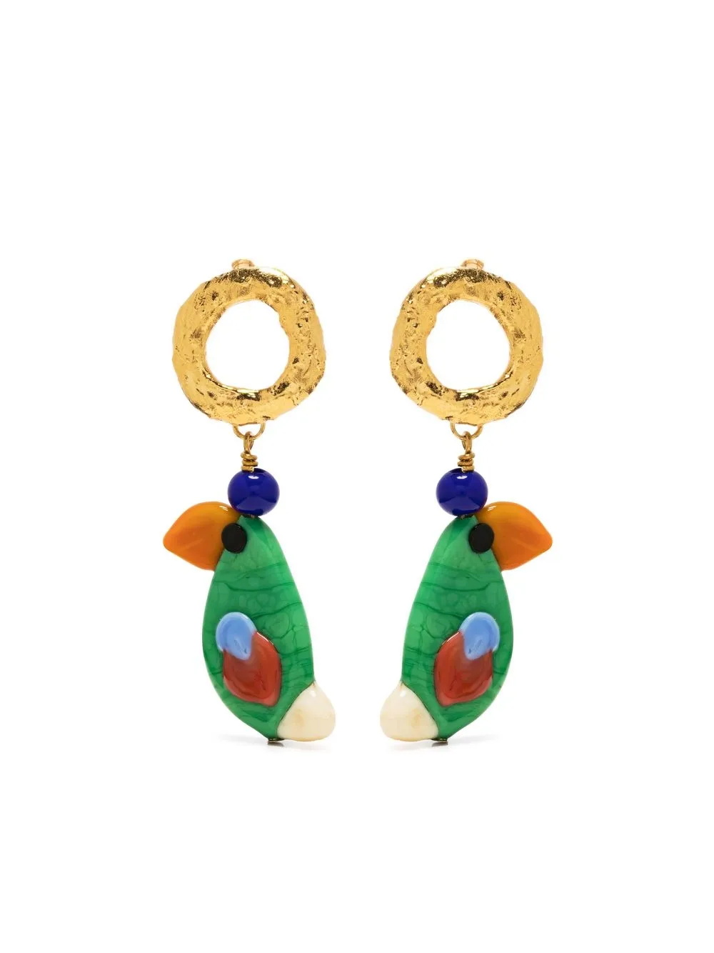 

Forte Forte abstract parrot-drop earrings - Gold
