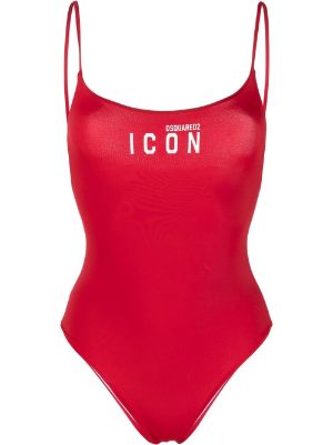 DSquared² Synthetisch Badpak Met Logoprint in het Roze Dames Kleding voor voor Strandkleding voor Zwem en badpakken 