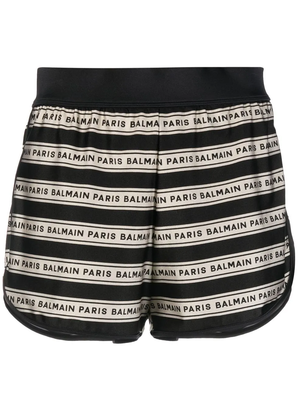 

Balmain shorts de playa con logo estampado - Negro