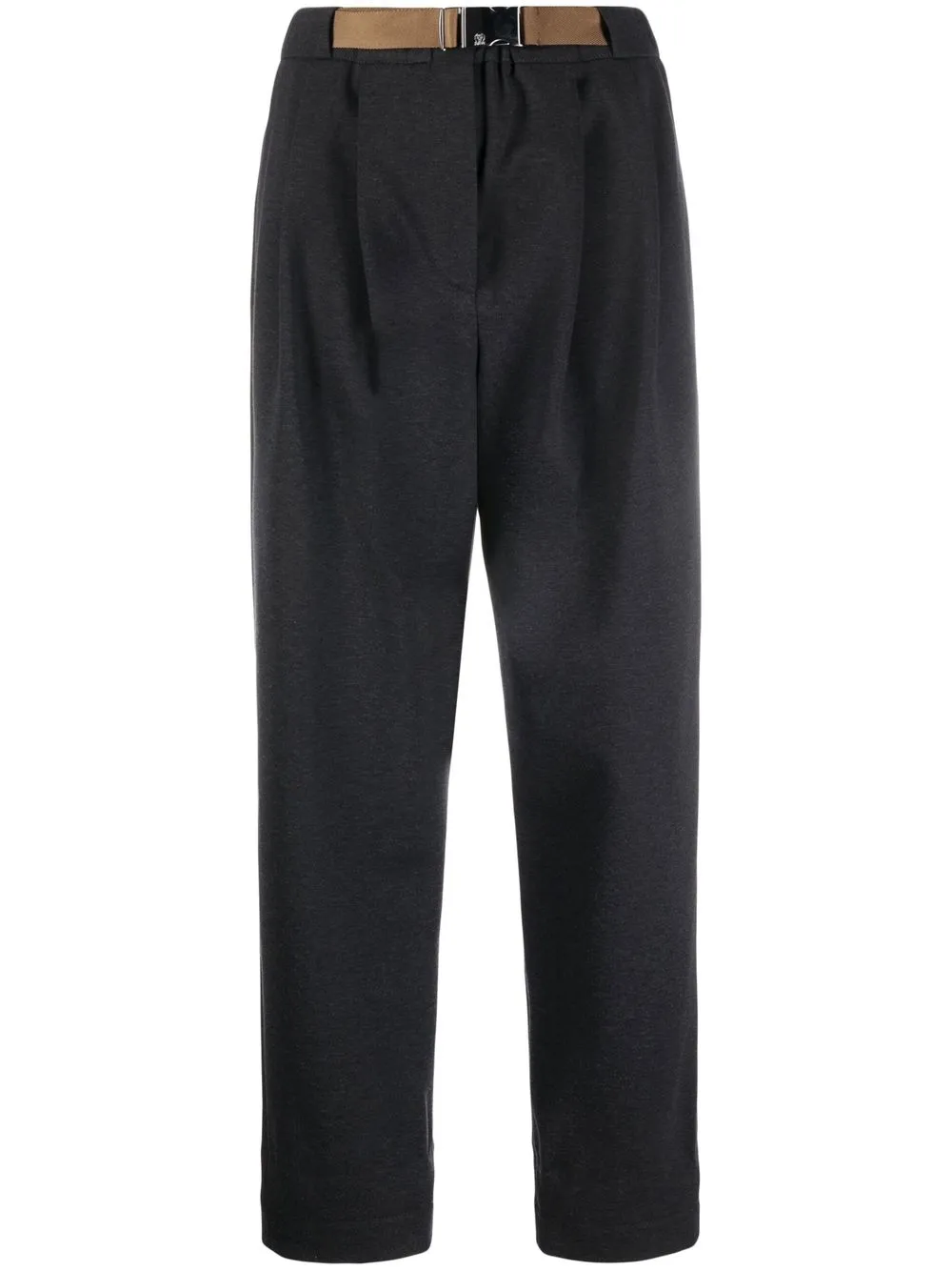 

Brunello Cucinelli pantalones con tiro alto - Gris
