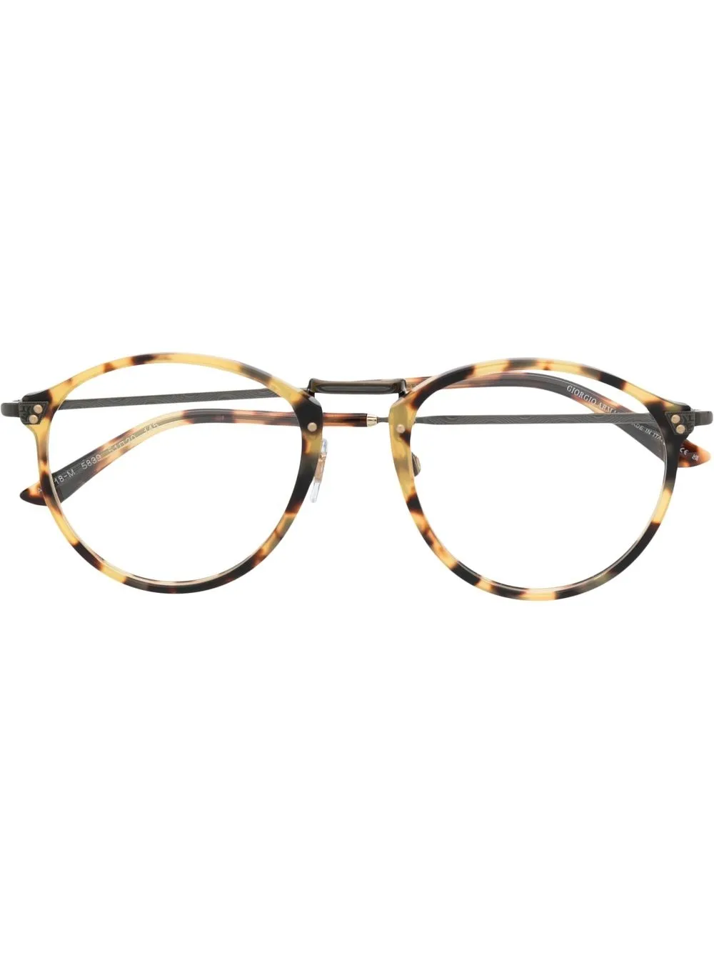 

Giorgio Armani lentes con armazón redondo estilo carey - Marrón