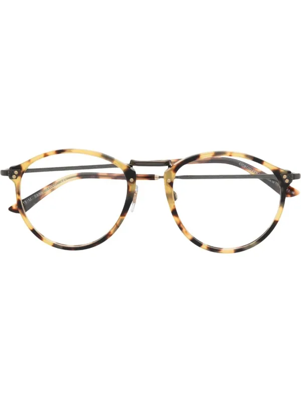 Atajos Interacción Más lejano Giorgio Armani Lentes Con Armazón Redondo Estilo Carey - Farfetch