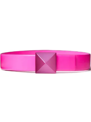 Valentino Garavani One Stud Calf Leather Belt | Pink  display picture 2