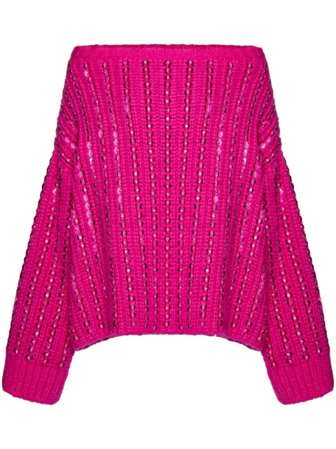 Valentino Garavani embroidered off-shoulder jumper