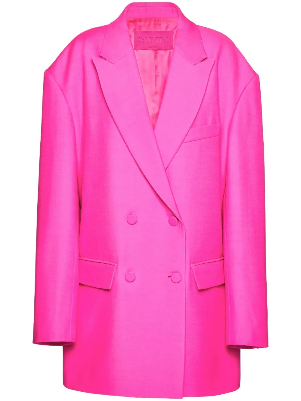 Shop Valentino Crepe Couture Blazer In Pink