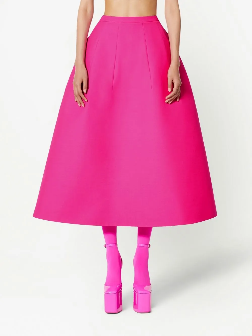 VALENTINO CREPE COUTURE MIDI SKIRT