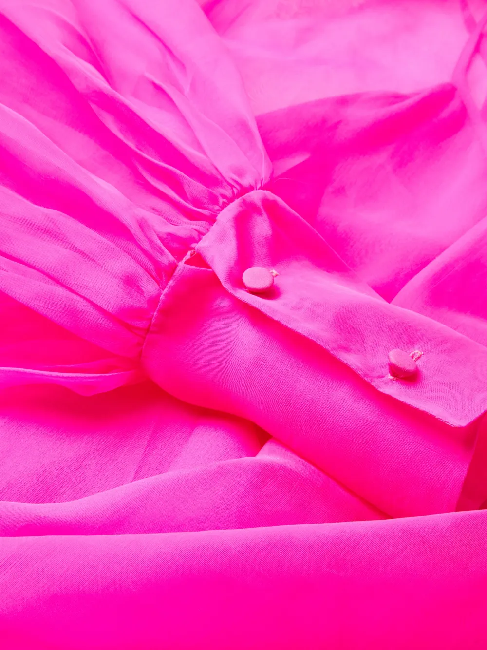  Valentino Garavani Semi Transparente Seidenbluse   Rosa 