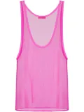 Valentino Garavani semi-sheer silk chiffon tank top - Pink