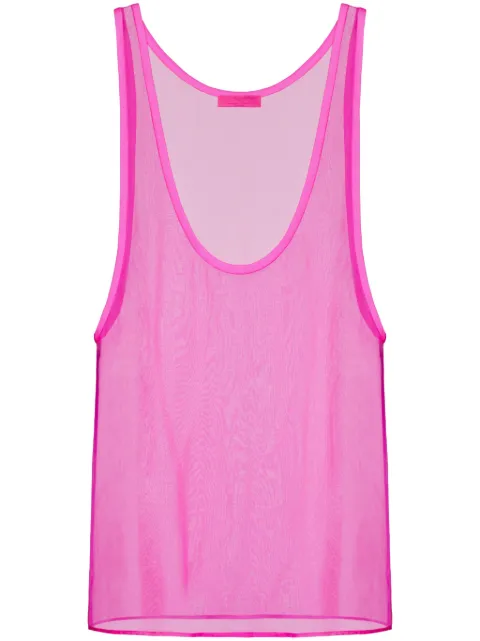 Valentino Garavani semi-sheer silk chiffon tank top