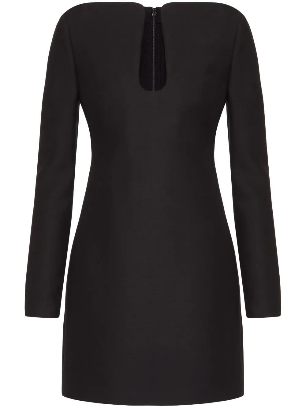 Valentino Garavani クレープクチュール ミニドレス - ブラック Valentino Garavani クレープクチュール ミニドレス - ブラック