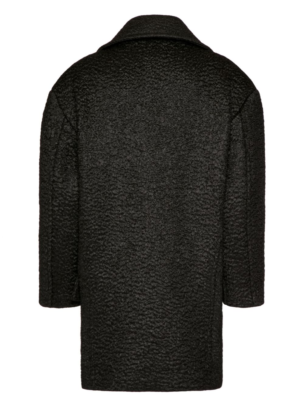 Valentino Garavani double-breasted bouclé wool coat - Black