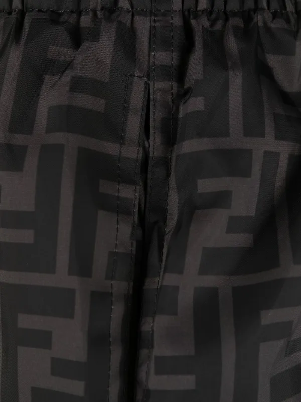 FENDI FF-logo Print Swim Shorts | Black | FARFETCH