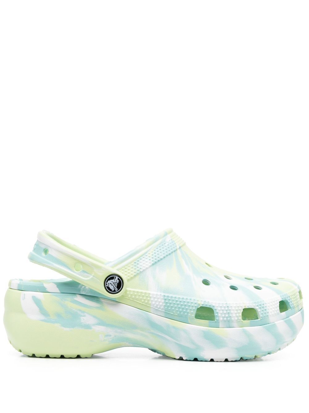 

Crocs marbled-effect platform clogs - Green