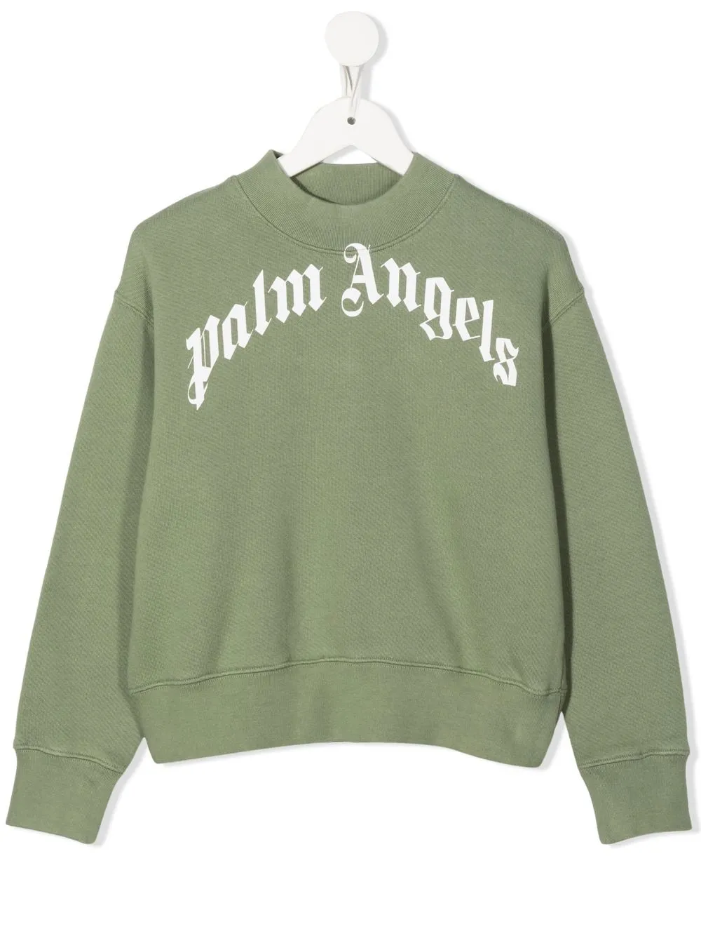 

Palm Angels Kids logo-print cotton sweatshirt - Green