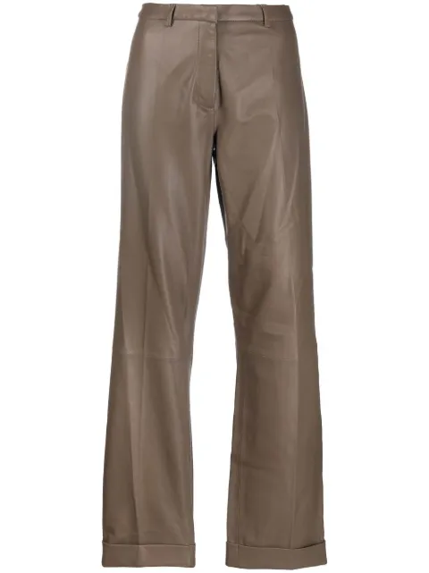Federica Tosi flared leather trousers