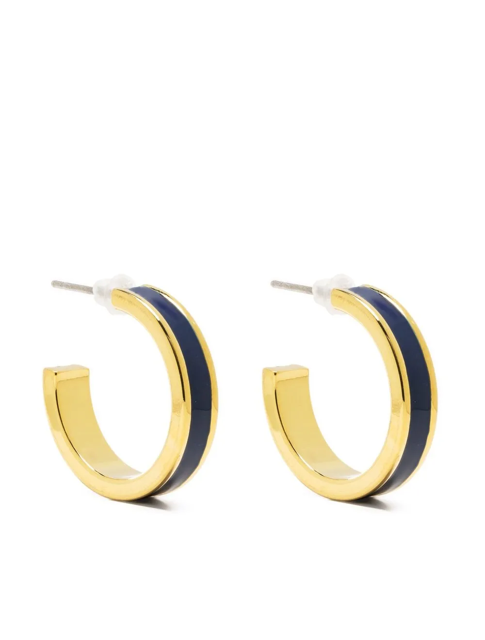 

Isabel Marant enamel-stripe hoop earrings - Blue