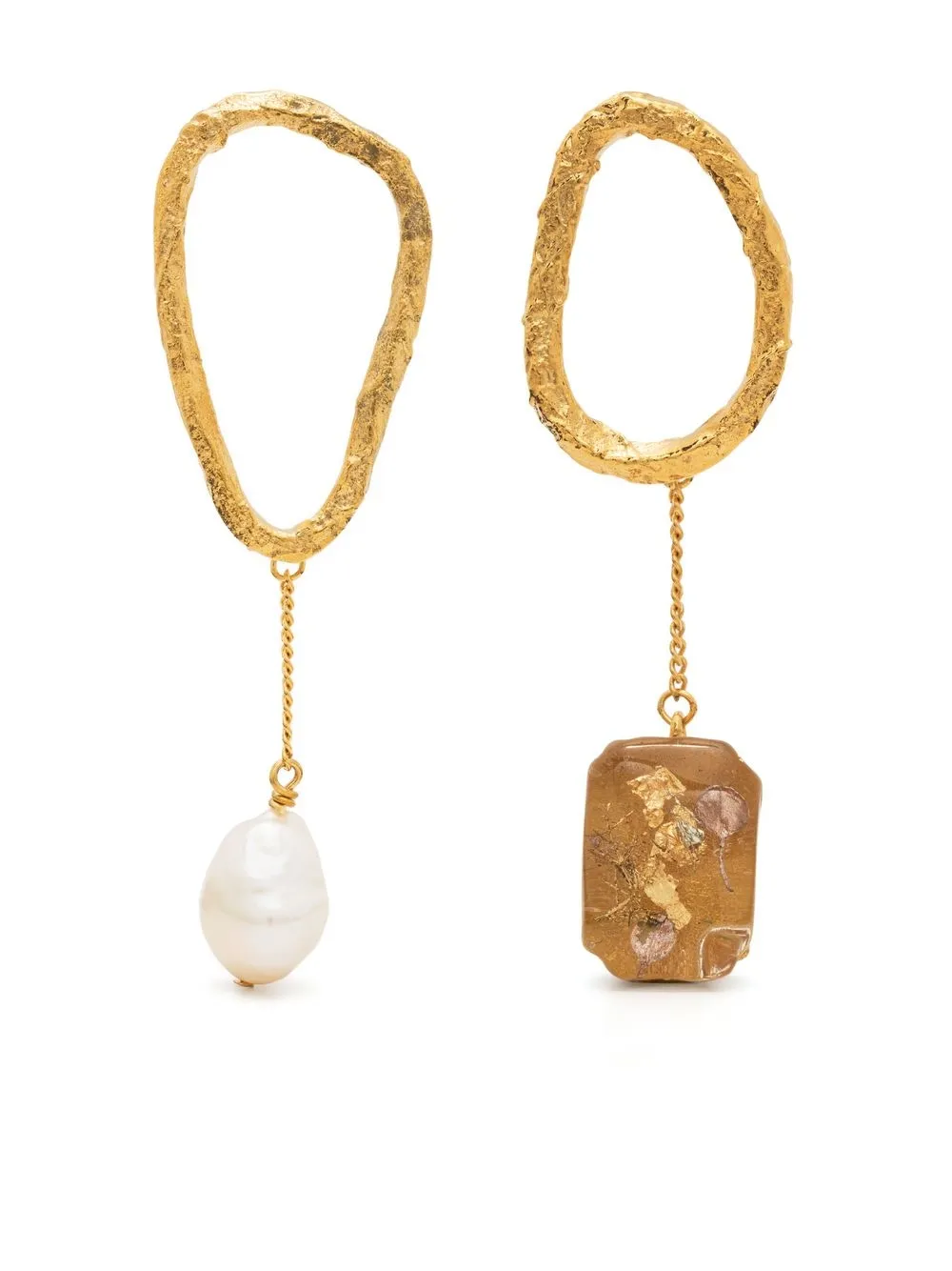 

Forte Forte irregular pearl drop earrings - Gold