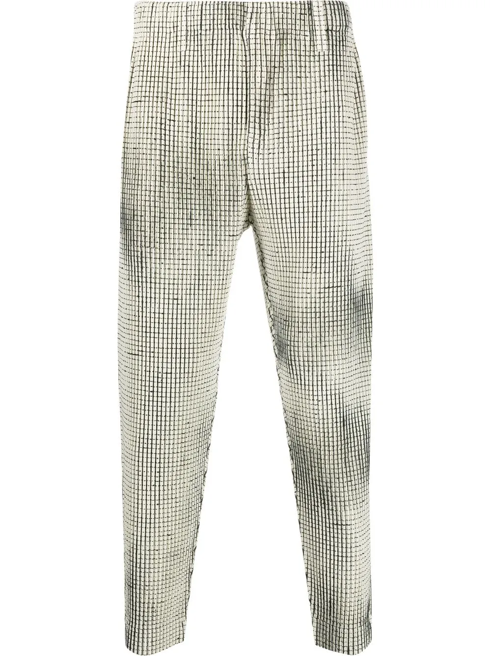 

Homme Plissé Issey Miyake Network-check pleated trousers - Black
