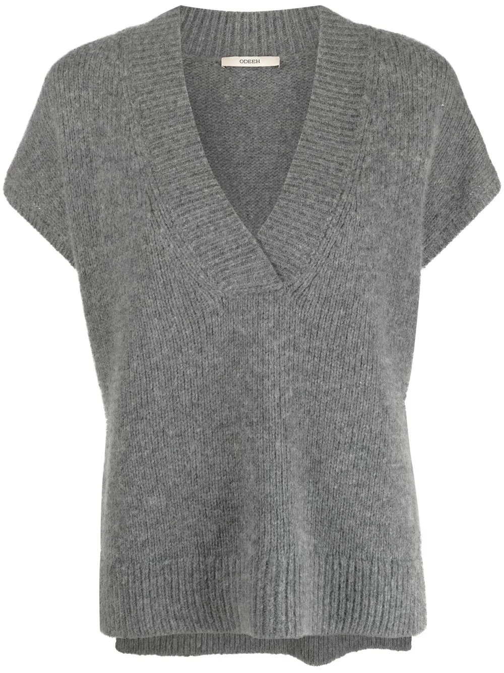 

Odeeh V-neck short-sleeved sweater - Grey