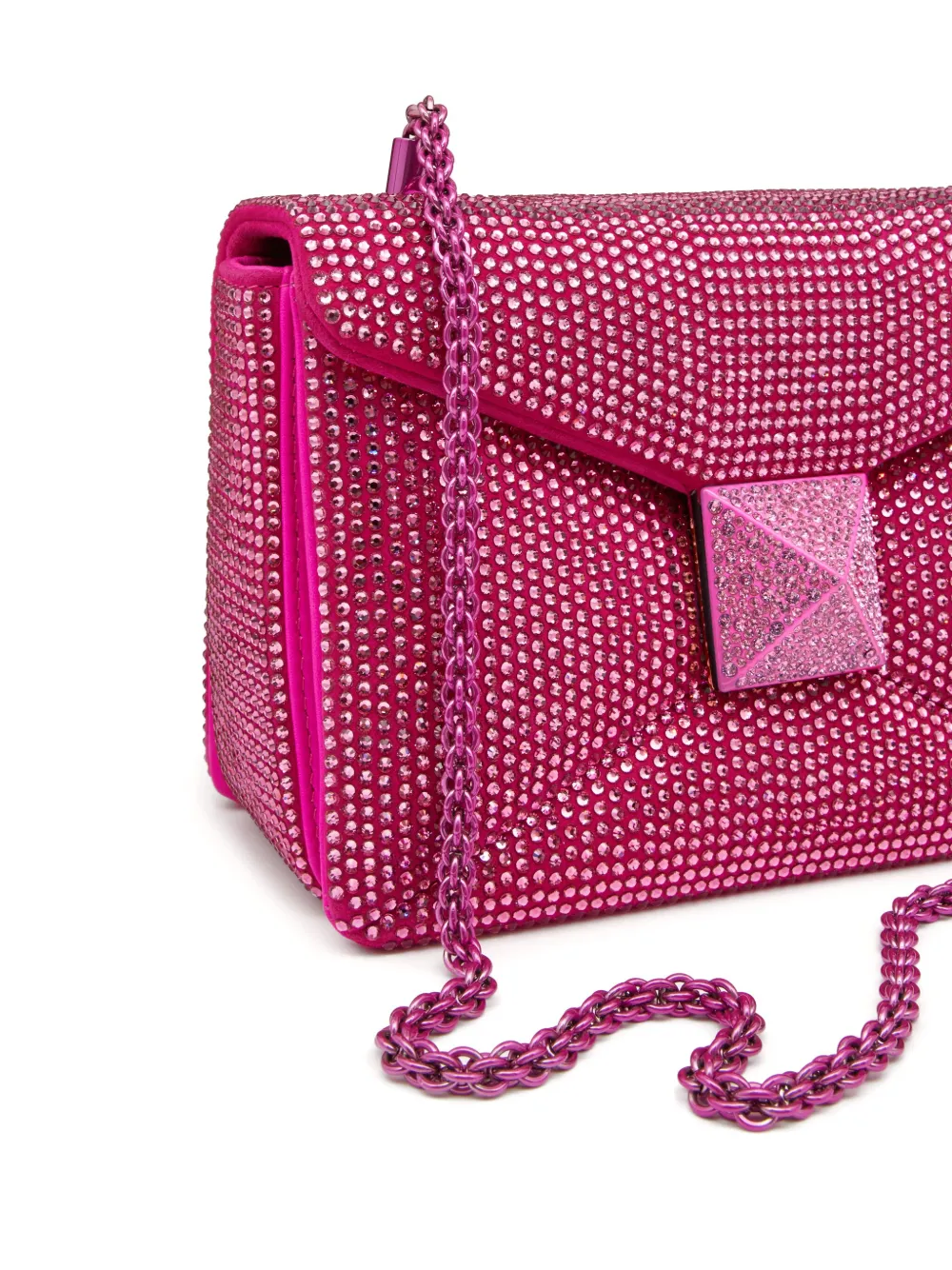 Valentino Garavani Small One Stud Crystal-Embellished Shoulder Bag